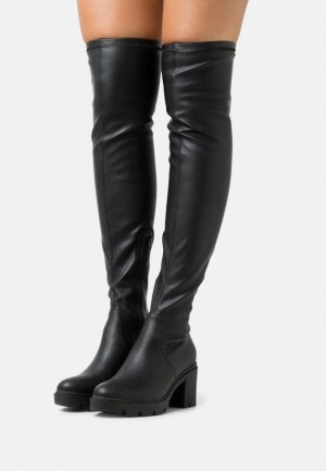 Cizme Dama Anna Field Over The Knee Boots Negrii | 27041-SRXT