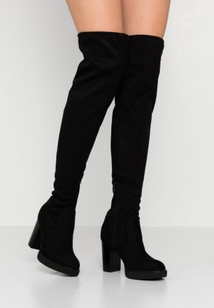 Cizme Dama Anna Field Over The Knee Boots Negrii | 24790-XRUI