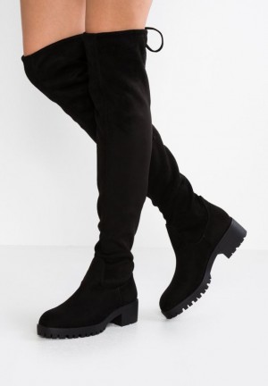 Cizme Dama Anna Field Over The Knee Boots Negrii | 24685-XAHT