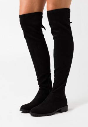 Cizme Dama Anna Field Over The Knee Boots Negrii | 17394-OHDA