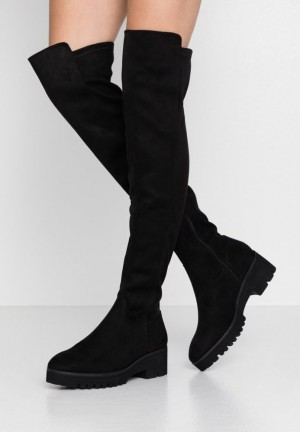Cizme Dama Anna Field Over The Knee Boots Negrii | 06391-AVEP
