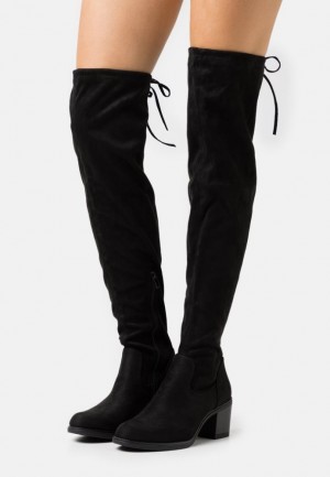 Cizme Dama Anna Field Over The Knee Boots Negrii | 97384-SCEG