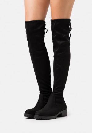 Cizme Dama Anna Field Over The Knee Boots Negrii | 69351-UTFN