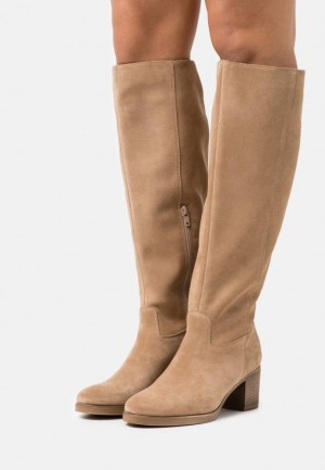 Cizme Dama Anna Field Piele Boots Gri Maro | 57496-EPBF