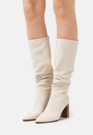 Cizme Dama Anna Field Piele High Toc Boots Albi | 97051-KFHC