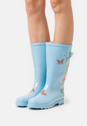 Cizme Dama Anna Field Wellies Albastri Deschis | 09648-QOMG