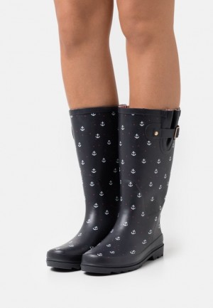Cizme Dama Anna Field Wellies Albastri Inchis | 28013-WUYF