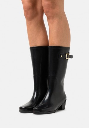 Cizme Dama Anna Field Wellies Negrii | 59687-MOUC