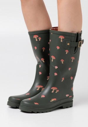 Cizme Dama Anna Field Wellies Verzi Inchis | 46825-VJDO