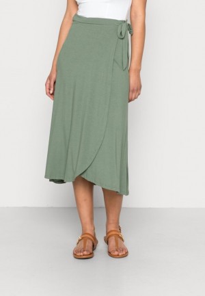 Fusta Dama Anna Field Wrap Skirt Verzi Deschis | 17826-NVDK