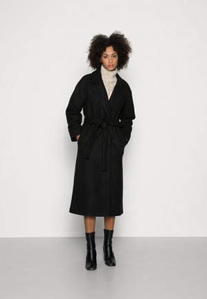 Palton Dama Anna Field Belted Coat Clasici Coat Negrii | 79286-VSGR