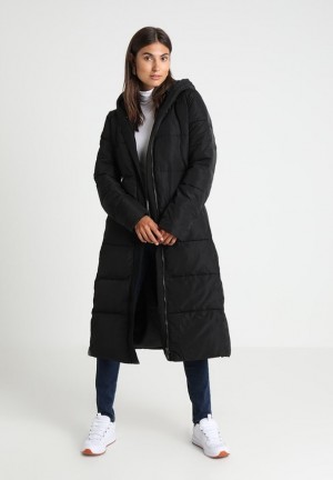 Palton Dama Anna Field Long Coat With Hood Iarnă Coat Negrii | 39285-DKZS