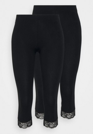 Pantaloni Dama Anna Field 2 Pack Leggings Trousers Negrii | 42309-ITVZ