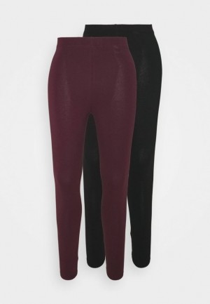 Pantaloni Dama Anna Field 2 Pack Leggings Trousers Negrii | 06598-UWSR