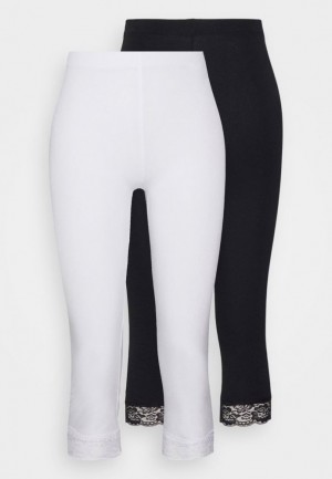 Pantaloni Dama Anna Field 2 Pack Leggings Trousers Negrii | 96517-HAXG