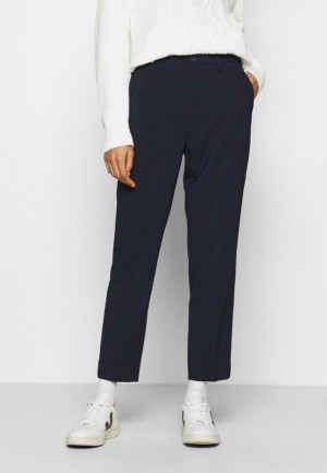 Pantaloni Dama Anna Field Basic Bussiness Pants Trousers Albastri Inchis | 58413-EVAQ