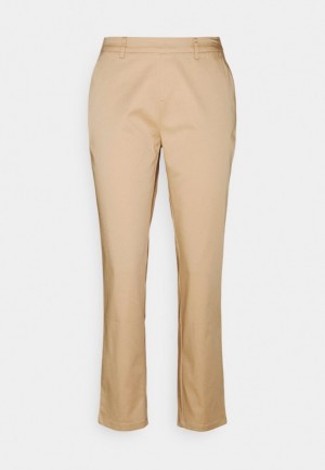 Pantaloni Dama Anna Field Basic Chino Trousers Bej | 92815-USRV