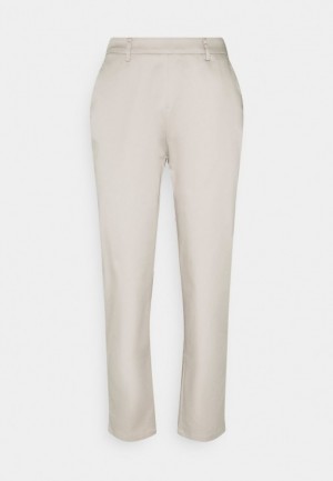 Pantaloni Dama Anna Field Basic Chino Trousers Gri | 85472-EWNJ