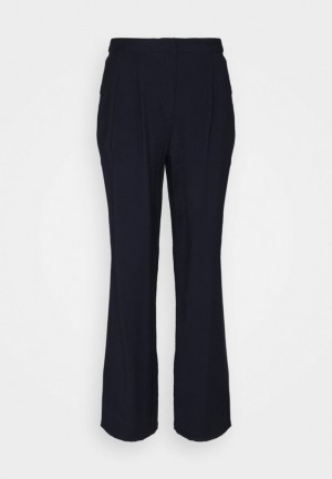 Pantaloni Dama Anna Field Business Pants Trousers Albastri Inchis | 52763-PREX