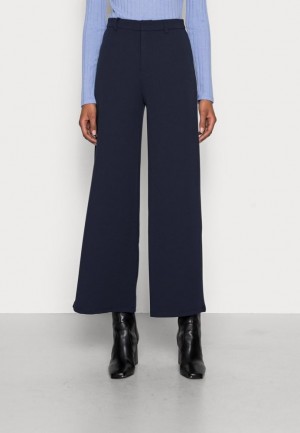 Pantaloni Dama Anna Field Flared Leg Business Trousers Trousers Albastri Inchis | 45683-UFYZ