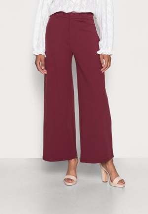 Pantaloni Dama Anna Field Flared Leg Business Trousers Trousers Rosii Inchis | 41386-POWE