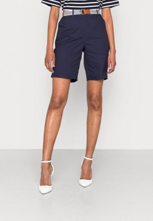Pantaloni Dama Anna Field Shorts Albastri Inchis | 97154-DOCN
