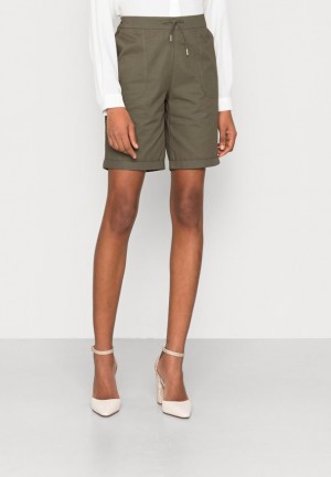 Pantaloni Dama Anna Field Shorts Verzi Inchis | 30148-POSY