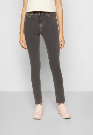 Pantaloni Dama Anna Field Slim Fit Jeans Gri Albastri | 36719-BDVX