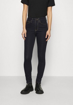 Pantaloni Dama Anna Field Slim Fit Jeans Albastri | 81792-UQHY