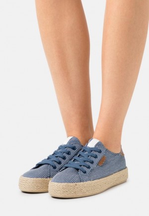 Pantofi Joase Dama Anna Field Casual Dantela Ups Albastri | 51038-AUPI
