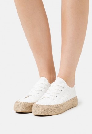 Pantofi Joase Dama Anna Field Casual Dantela Ups Albi | 75920-YRFD