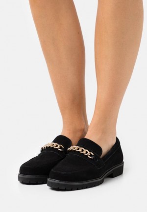 Pantofi Joase Dama Anna Field Confort Piele Slip Ons Negrii | 10698-YQRD