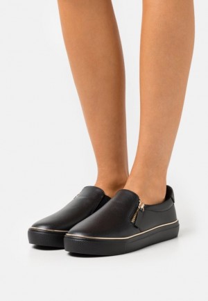 Pantofi Joase Dama Anna Field Confort Slip Ons Negrii | 19762-MLCP