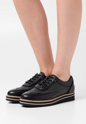 Pantofi Joase Dama Anna Field Dantela Ups Negrii | 13764-BIEP