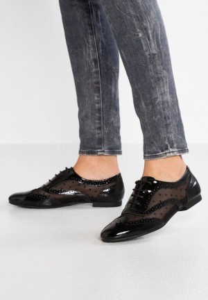 Pantofi Joase Dama Anna Field Dantela Ups Negrii | 06529-SIUW