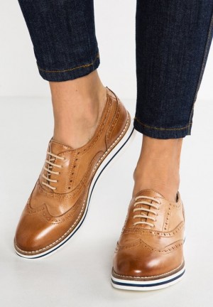 Pantofi Joase Dama Anna Field Piele Casual Dantela Ups Maro | 95821-HPCF