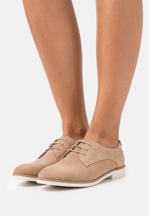 Pantofi Joase Dama Anna Field Piele Dantela Ups Maro | 53062-QAEP