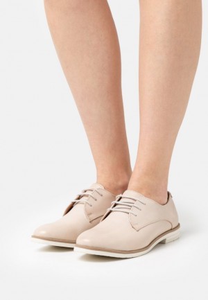 Pantofi Joase Dama Anna Field Piele Dantela Ups Bej | 97840-KEUT