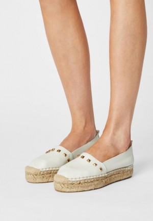 Pantofi Joase Dama Anna Field Piele Espadrilles Albi | 53492-CQTZ