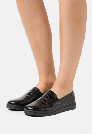 Pantofi Joase Dama Anna Field Slip Ons Negrii | 96483-QZPU