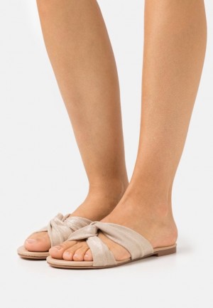 Papuci Dama Anna Field Mules Aurii | 60187-SHDW
