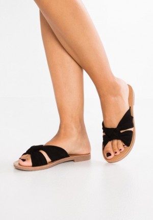 Papuci Dama Anna Field Mules Negrii | 42935-OHVU