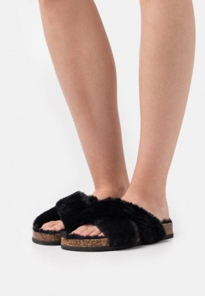 Papuci Dama Anna Field Mules Negrii | 92813-LUQR