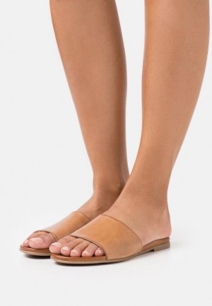 Papuci Dama Anna Field Piele Mules Bej | 48972-NRBX