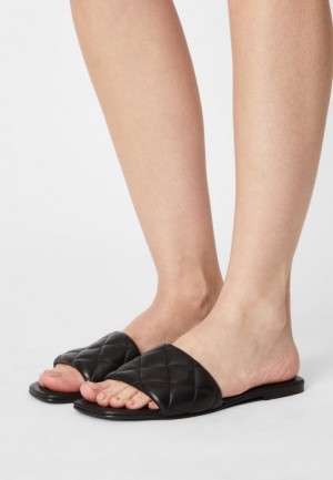 Papuci Dama Anna Field Piele Mules Negrii | 90534-YIDG