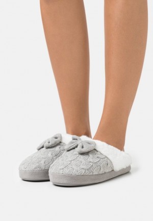 Papuci Dama Anna Field Slippers Gri Deschis | 10682-YMJH