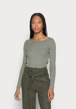 Pulover Dama Anna Field Boatneck Jumper Jumper Verzi | 97346-AOJW