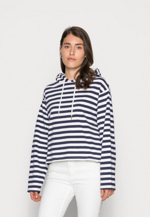 Pulover Dama Anna Field In Dungi Loose Fit Hoodie Hoodie Albastri Inchis | 93105-PNME