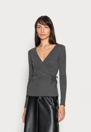 Pulover Dama Anna Field Long Sleeved Top Gri Deschis | 69701-BYHS