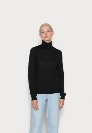 Pulover Dama Anna Field Merino Lână Turtleneck Jumper Negrii | 94186-CEYR